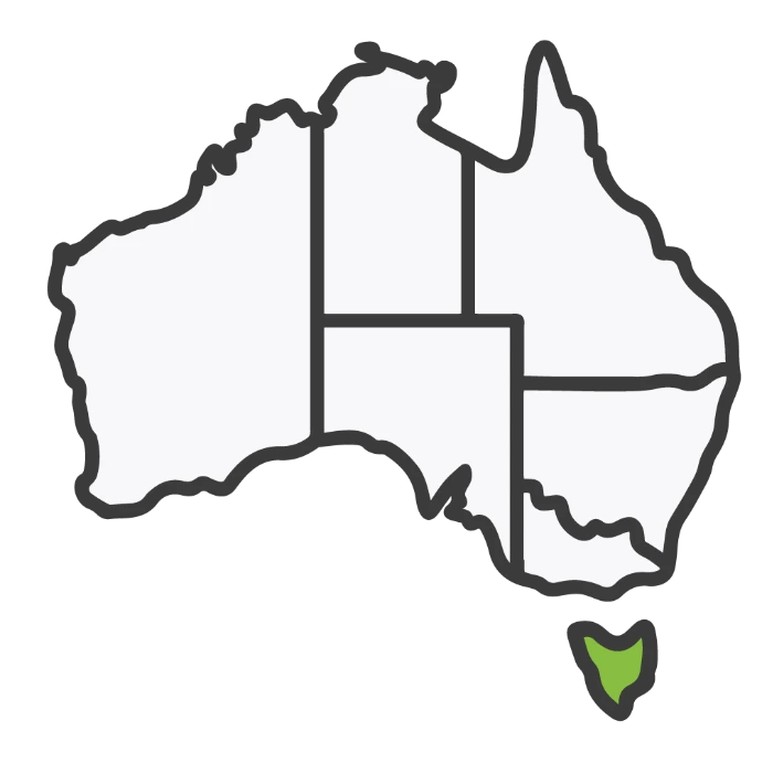Tasmania map icon for RPL Hobart